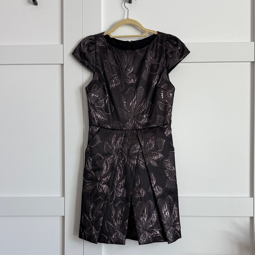 Alice + Olivia Metallic Cocktail Mini Dress